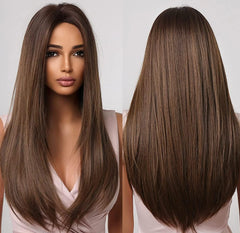 High Density Brown Straight Hair
